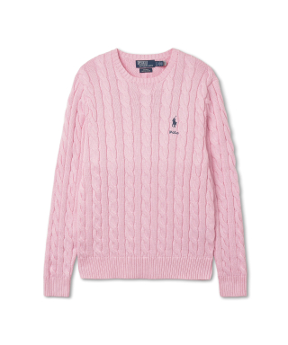 폴로 랄프 로렌 [New Pink Capsule]  케이블 니트 코튼 스웨터 - 핑크