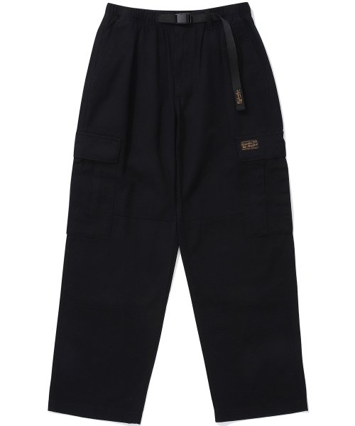 Брюки карго SL-LABEL BELTED CARGO COTTON PANTS Black