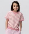 [24SS clove] Candy Stripe Terry T-Shirt_Kids (Pink)