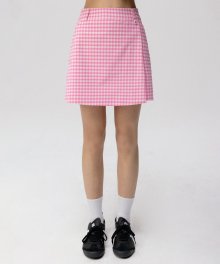 [24SS clove] Gingham Wrap Shorts (Pink)