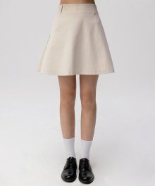 [24SS clove] Logo Balloon Skirt (Light Beige)