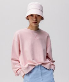 [24SS clove] Pigment Crop Sweatshirt (Pink)