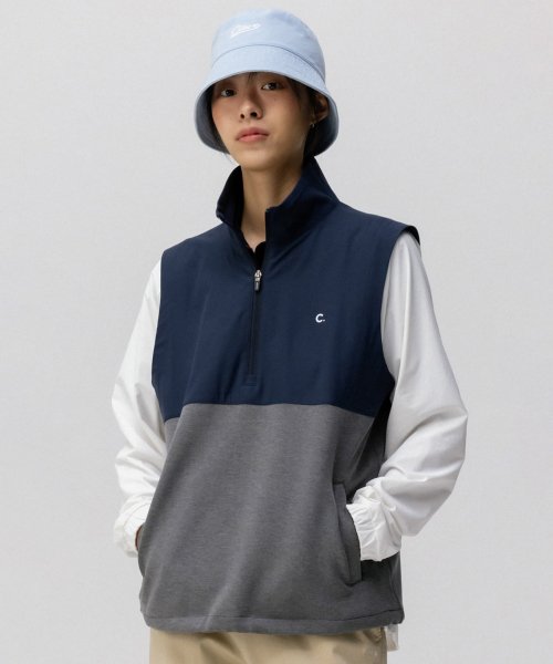 [24SS clove] Club Half Zip Жилетка (Navy)