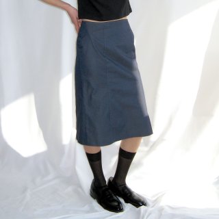 썬번 프로젝트(SUNBURN PROJECT) Moss Low-rise Midi Skirt (INDIGO...