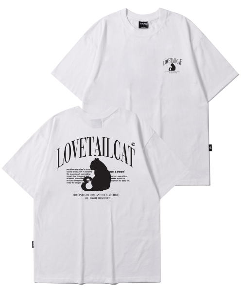 MUSINSA公式 | ANOTHER ARCHIVE FBラブテイルキャット半袖Tシャツ_ホワイト