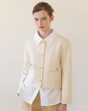 제이마크뉴욕(JMARKNEWYORK) Tweed minimal jacket - Ivory