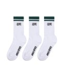 아페고 스포츠(APEGO SPORTS) Embroidery Sports Socks Green [3pack]