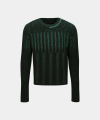 우수 그라디엔트 크루넥 스웨터 atb1062m(BLACK / GREEN)