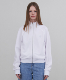 Jersey Zip-up White