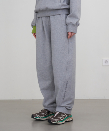 Semi Balloon Sweat Pants Melange Grey