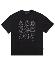 [PAT&MAT] 이모션 티셔츠 - 블랙