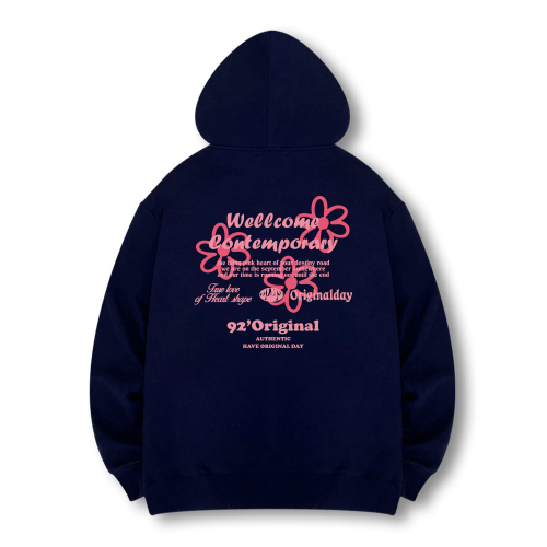 Худи Love in Flower (с начесом на выбор) [Navy]