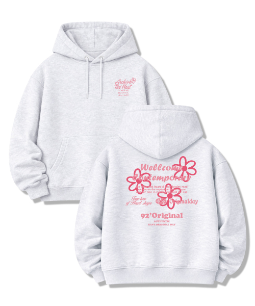 MUSINSA公式 | ORIGINALDAY LOVE IN FLOWER オーバーサイズ裏毛フードT