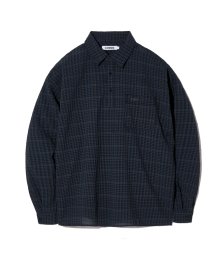 Plaid Pullover Shirt - Blue