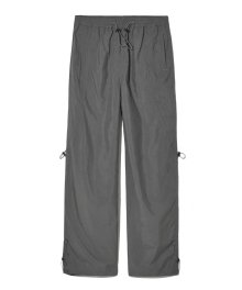 Curved String Pants - Grey
