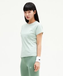 NBNEE2W002 / WOMEN 에센셜 트리코트 반팔티 (L/GREEN)