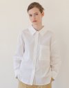 Overfit slit shirt - White