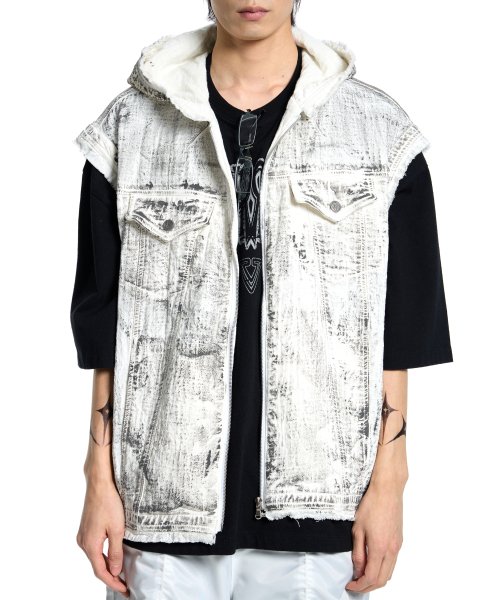 Dirty Linen Hood Жилетка (White)
