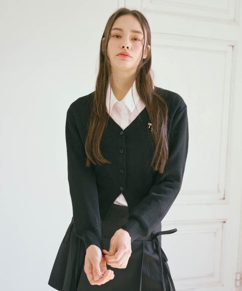 RIBON CARDIGAN (BLACK)