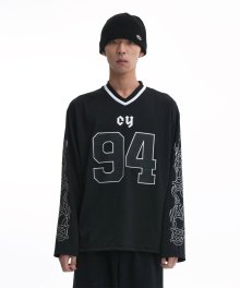 ANGEL&DEVIL SPORTS JERSEY LONG SLEEVE-BLACK