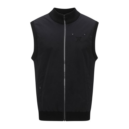MEN WOVEN MIXED KNIT Жилетка_BK