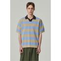 커스텀멜로우(CUSTOMELLOW) bold stripe collar sweater (short-sleeved) CWWAM24406BEX
