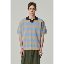 bold stripe collar sweater (short-sleeved) CWWAM24406BEX