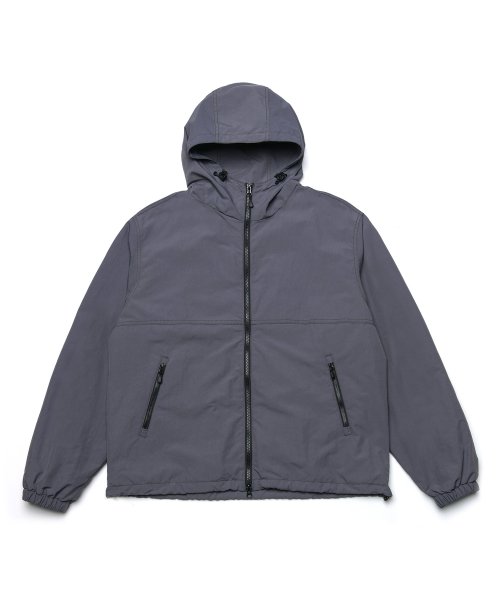 Нейлоновая ветровка с капюшоном, Purple Gray