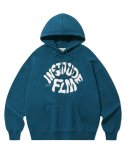 Oversized Graffiti Logo Hoodie - Blue