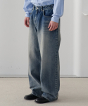 노운(NOUN) wide denim pants (blue)