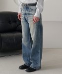 노운(NOUN) flare fit denim pants (vintage blue)