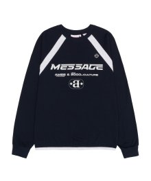 MESSAGE LOGO RAGLAN LS TEE NAVY (AM2ESUT555A)