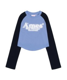 ROUND HEM RAGLAN LS TEE BLUE (AM2ESFT551A)