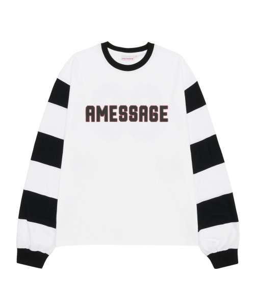 STRIPED SLEEVE LS TEE - Белый