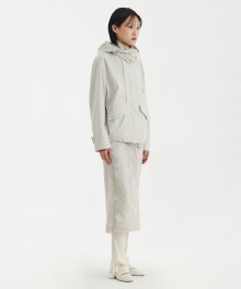 Cut-Off Oversized Blouson - Light Beige