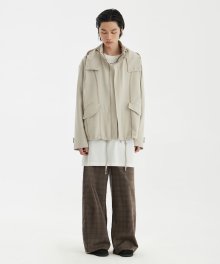 Cut-Off Oversized Blouson - Beige