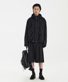 Cut-Off Oversized Blouson - Black