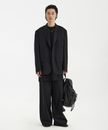 Cut-Off Panel Jacket - Black