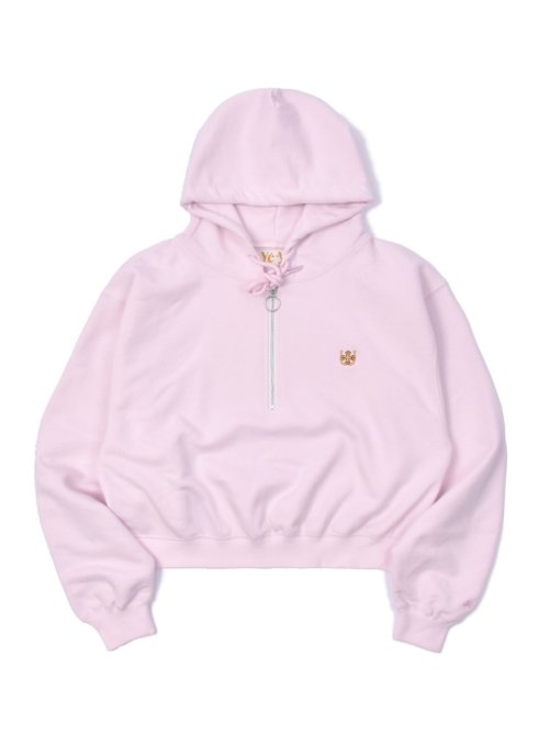 Half pink half white hoodie sale