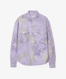 LINEN SAFARI SHIRTS (PURPLE)