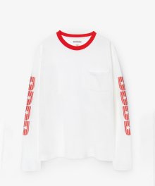 B LOGO L/S T-SHIRT (WHITE)