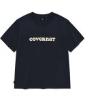 커버낫(COVERNAT) 우먼 레귤러핏 쿠퍼 로고 티셔츠 네이비