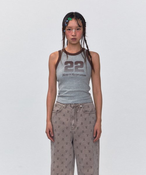 MUSINSA | REST&RECREATION RR 22 SLEEVELESS TOP_GREY