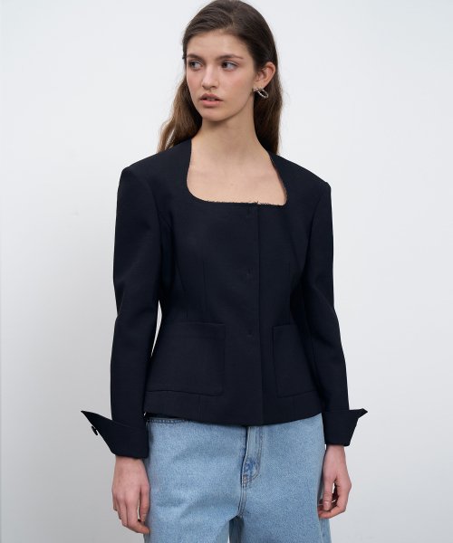 Minimal Square Neck Jacket