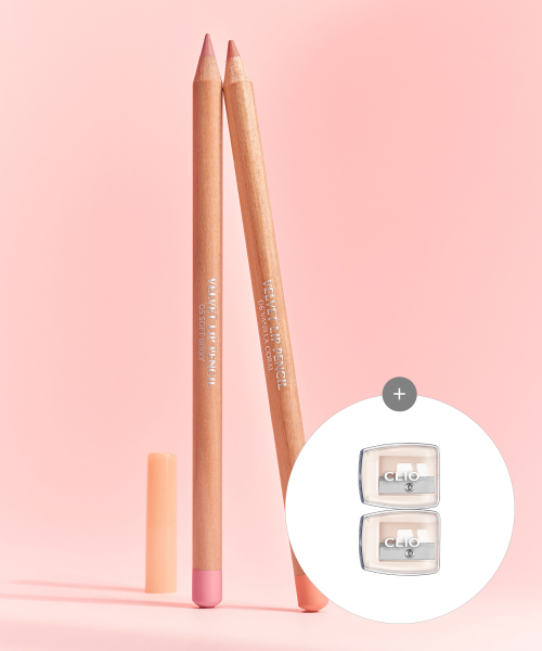 클리오() [2pack] 벨벳 립 펜슬 기획(본품+샤프너) 상품 이미지