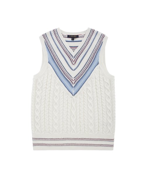 Хлопковый теннисный жилет (WHITE) (BBWNWM7247AES)