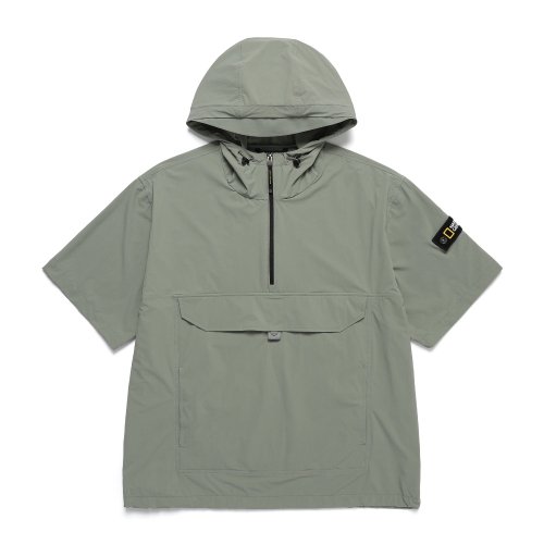 Легкий тянущийся анорак с коротким рукавом N242UFT941 LICHEN KHAKI