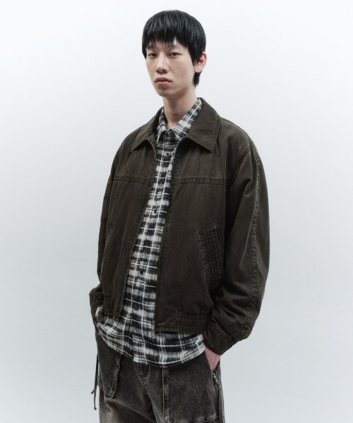 피그먼트 워시드 자켓 WASHED BROWN