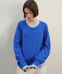 앤니즈(ANDNEEDS) Scoop u-neck knit (blue)