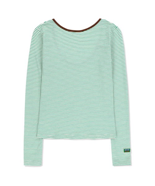 GREEN BUTTER　Two-way Stripe Patch T-shirts GREEN BUTTER Two-way Stripe Patch T-shirts[RWA4-GB24SSTSTS